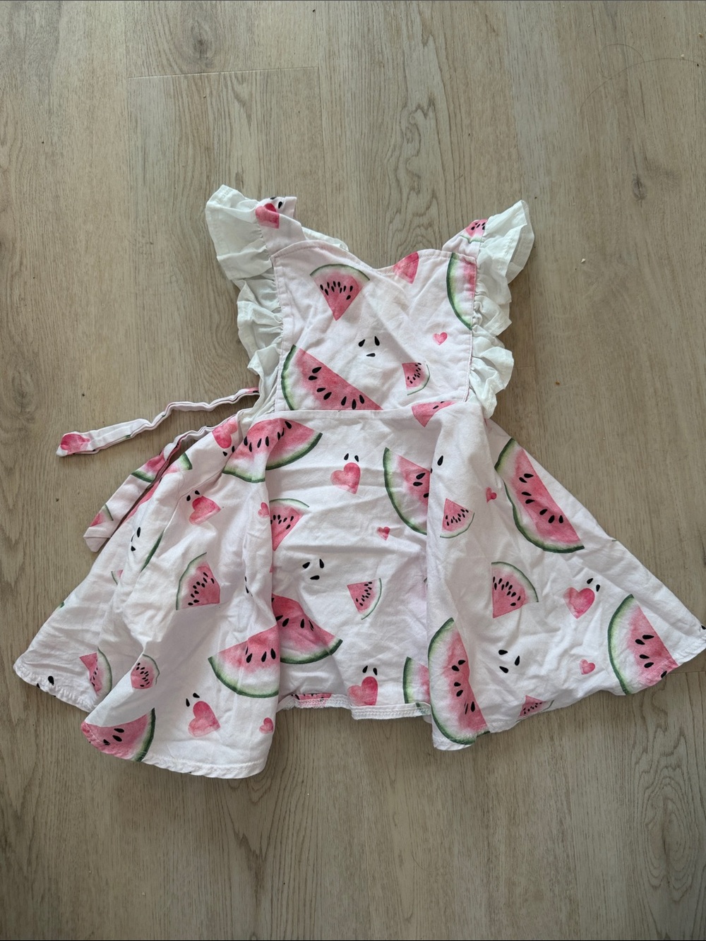 Girls Pink Watermelon Print Ruffle Dress 4t summer ruffle
